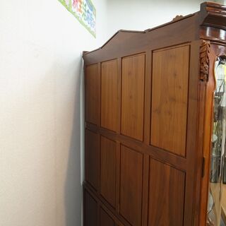 花梨 アンティーク調 ガラスキャビネット モノ市場半田店 119