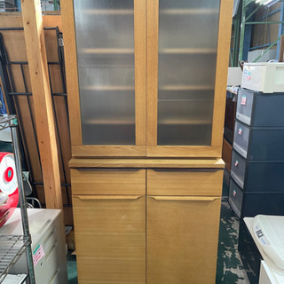 木製　食器棚　790×1780×470 中古