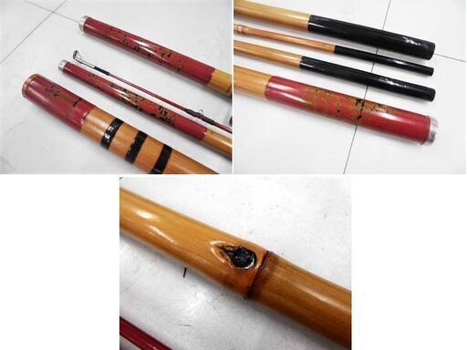 【江戸和竿】「竿雪」作 津軽塗り竹竿204〈美品・レアもの〉 手作り＞和竿半製品”自分で作れる高級釣竿”鱚竿1.8M（オーダー品）