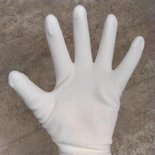 値下げ!作業手袋(10双入)ｳﾚﾀﾝ背抜き白、黒