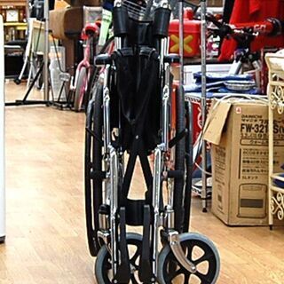 Care-TecJapan 車椅子 車イス 座面革調 色黒 自走式 折り畳み 車いす