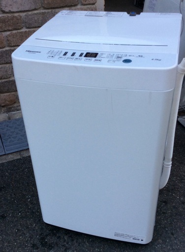 【RKGSE-473】特価！ハイセンス/4.5kg/全自動洗濯機/HW-E4503/中古/2020年製/当社より近隣地域無料配達