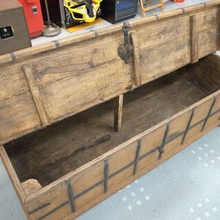 アンティーク調 宝箱 木製 収納 オブジェ 店舗ディスプレイ モノ市場半田店 119