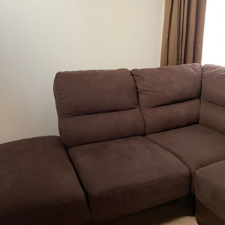 【売約済】お洒落なカウチソファ(ブラウン)/ニトリ ウォール3