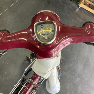 実働！ お洒落カスタム カブ50 ボルドー ワインレッド