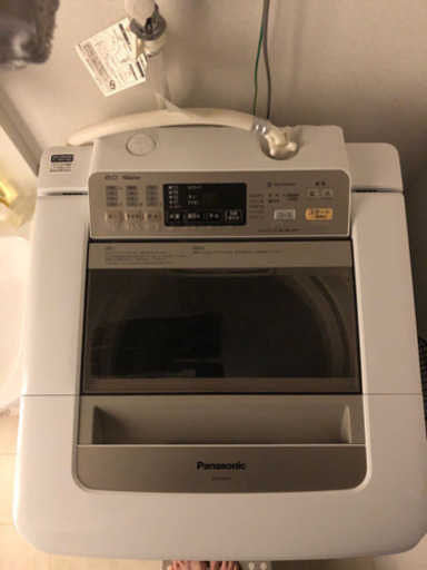 【決まりました】下見大歓迎です！3月29〜31日に引取可能な方でお願いします！ 2013年製／2014年10月から使用／Panasonic 全自動洗濯機 8kg シャンパン NA-FA80