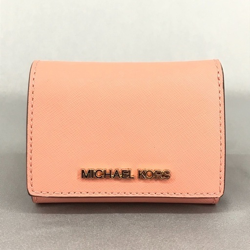 Michael Kors マイケルコース ソフトピンクレザー コンパクト折財布 ミニ財布