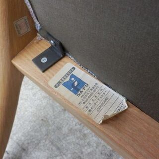 カンディハウス 1人掛けソファ フローレンス 布 木製 ナチュラル ラウンジチェア アームチェア 旭川家具 インテリアセンター 木枠 チェック柄 椅子 1P 1人 一人 1シーター 札幌市西区