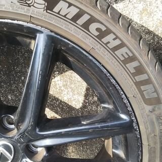 レクサスＧＳ純正１８インチアルミ、ミシュラン224/45タイヤ山有り、クラウンマークⅩ流用にも