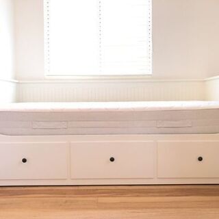 ベッド ベット IKEA HEMNESベッドフレーム ホワイト 中古 取りに来て 