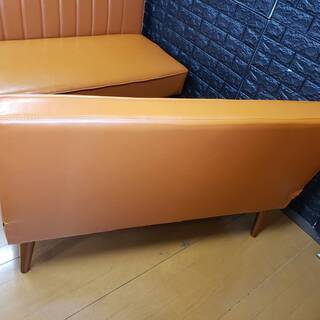 購入 【1376】使い方いろいろ・ソファダイニング2P 2台セット ブラウン