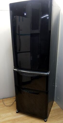 冷蔵庫　3ドア　370L　幅60センチ　プラチナブラック