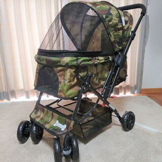 美品】限定 ピッコロカーネ プリモ 迷彩 ペットカート 中型犬