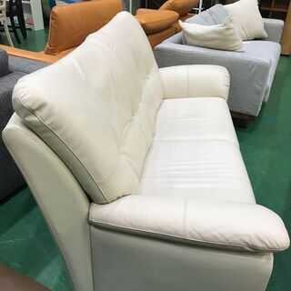 【愛品館八千代店】マルニ木工　2人掛　総本革ソファ【愛八SF】