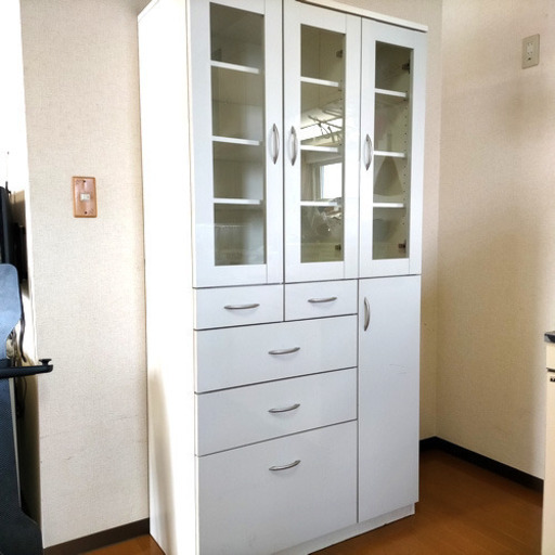 食器棚◆ホワイト◆美品◆配送設置可能!!