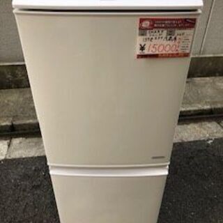 ☆中古 激安　シャープ  SHARP　ノンフロン冷凍冷蔵庫　137L　2017年製  SJ-C14C-W　￥15,000円！！！