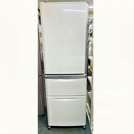 3ドア冷蔵庫(370L) 三菱 MR-C37ZL-W1 2016年製 中古☆京都市内+ 3ドア冷蔵庫(370L) 三菱 MR-C37ZL-W1 2016年製 中古☆京都市内+