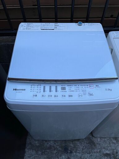 ■都内近郊無料で配送、設置いたします■2018年製　風乾燥付き洗濯機　ハイセンス　HW-G55A-W　5.5キロ■HI01