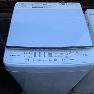 ■都内近郊無料で配送、設置いたします■2018年製　風乾燥付き洗濯機　ハイセンス　HW-G55A-W　5.5キロ■HI05 □都内近郊無料で配送、設置いたします□2018年製 風乾燥付き