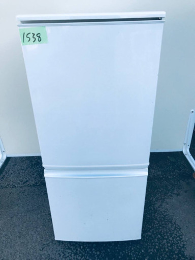 1538番シャープ✨ノンフロン冷凍冷蔵庫✨SJ-14Y-W‼️