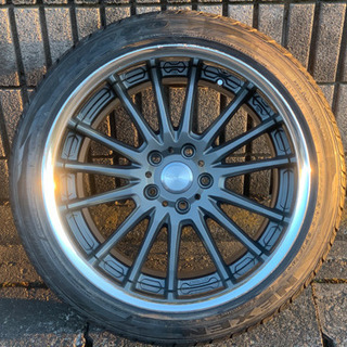 希少】WORK XSA 05C 18インチ 10.5J +3 Oディスク 114.3 245/40R18 MGM 