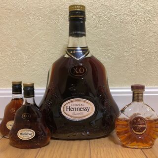 ヘネシー XO 金キャップ クリアボトル 700ml ⅹ1、50ml ⅹ2、他