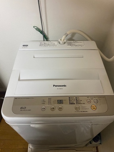 パナソニック　洗濯機　６kg 一人暮らし