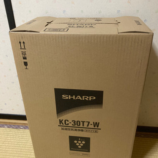 新品　未開封　シャープ プラズマクラスター7000 加湿空気清浄機 KC-30T7-W (ホワイト)