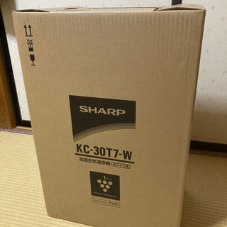 新品　未開封　シャープ プラズマクラスター7000 加湿空気清浄機 KC-30T7-W (ホワイト)