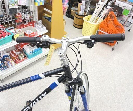 700C クロスバイク 7×3切替 スタンド付き ブラック ☆ PayPay(ペイペイ