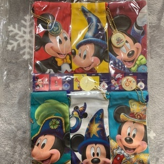 【ネット決済・配送可】ディズニー30周年6枚セット巾着