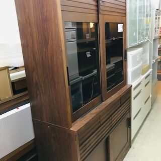 収納家具 【リサイクルショップどりーむ荒田店】 6095 食器棚 河口家具 
