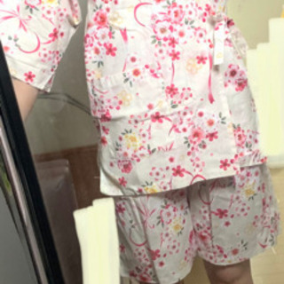 甚平 レディース ML 桜 浴衣 作務衣