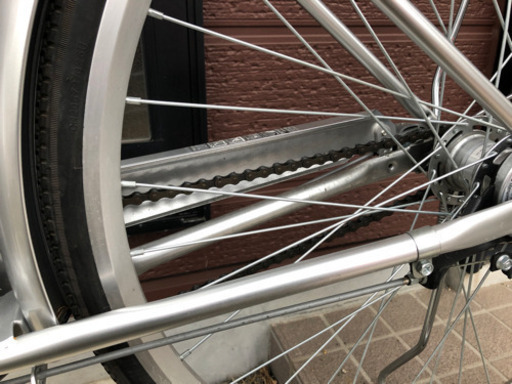 受け渡し予定済）自転車 27インチ ノーパンクタイヤ LEDオートライト