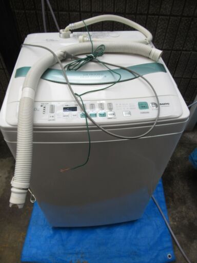 世田谷区近辺配送可能（直接引取の場合：5000円）　正常作動品　2010年製　室内使用品　日本製　洗濯機・衣類乾燥機（三洋）　乾燥機専用ユニット付全自動洗濯機 ASW-800SB(W) 　ホワイト　洗濯容量8ｋｇ（毛布洗い：４．５ｋｇまで、布団洗い：１．８ｋｇまで）簡易乾燥機能付洗濯機 衣類乾燥機　専用ユニット台　（直付けタイプ） KA-SDS-12