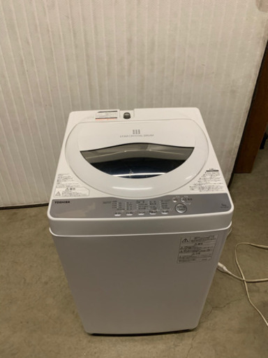 s0312-6 TOSHIBA電気洗濯機　AW-5G6W 5kg 2019年製