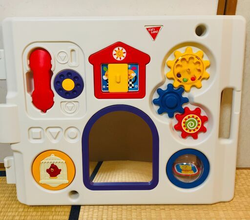 日本育児 ベビーサークル ミュージカルキッズランドDXパネル8枚(トイパネル2枚＋拡張パネル2枚付き)