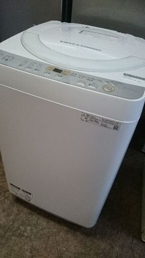 シャープ（SHARP)　ES-GE6C-W 全自動洗濯機　6.0Kg　2019年製　Ag＋抗菌 防カビ加工 おしゃれ着 風乾燥
