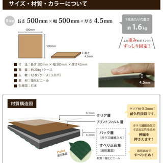 床材 置くだけ フロアタイル 36枚＋カット済み必要枚数分ご自由に 