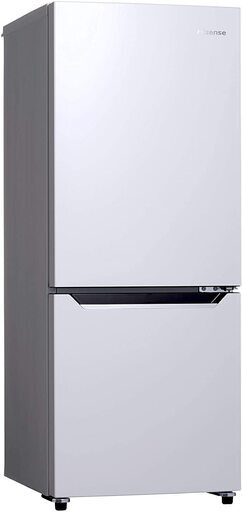 【美品・説明書あり】ハイセンス 冷凍冷蔵庫(幅48cm) 150L 2ドア 右開き HR-D15C 自動霜取機能付き 一人暮らし パールホワイト