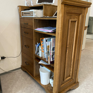 【シャビーシック】木製アンティークレジカウンター VICTOIRE-900BR