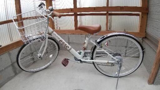 子供自転車24インチ esse 白6段変速