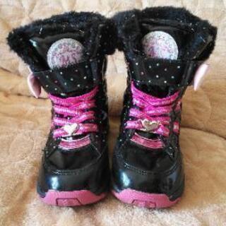【ネット決済】MOONSTAR　女の子冬用長靴　17センチ