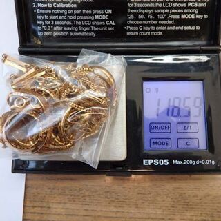 検品済！K18 18金 スクラップ 山 大量 総重量118.5g 投資 投資目的保管 g単価 5350税別