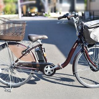 【ネット決済】美品　ブリジストン電動自転車　24型 前後かご、前...