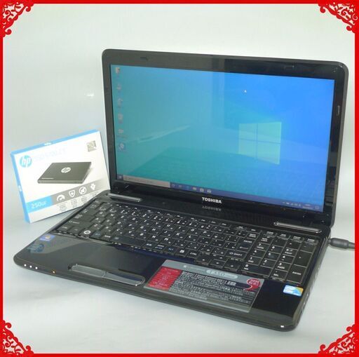 送料無料 新品SSD250GB 1台限定 ノートパソコン 中古良品 15.6型 Toshiba T350/56AB Core i5 4GB BD-RE 無線 Windows10 Office ブラック