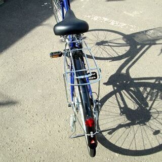☆27インチ 自転車 ママチャリ 6段切替 カゴ有り ブルー 青 札幌 東区 ...