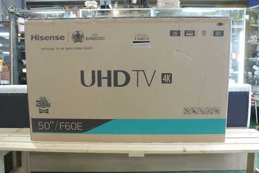 未開封品！Hisense ハイセンス 50型液晶テレビ 50F60E。当店の不具合時返金保証6ヵ月付き。