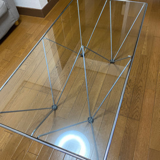 【無料】ローテーブル　ガラストップ