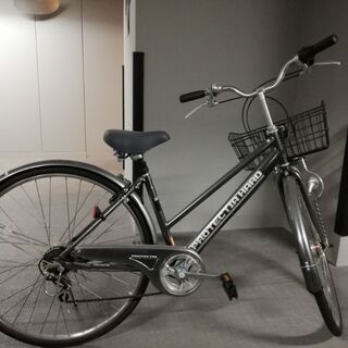【ネット決済】27インチ　日本製　ノーパンク自転車　美品　グレー